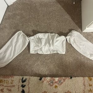 Wild Fable Cream Smocked Top